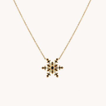 Snowflake Neckles Black Dimonds