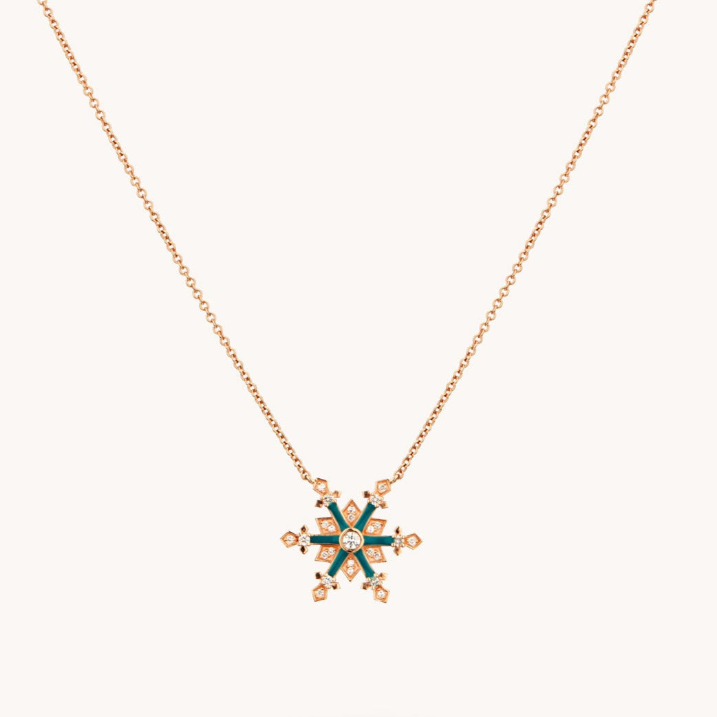 Snowflake Neckless|Pink